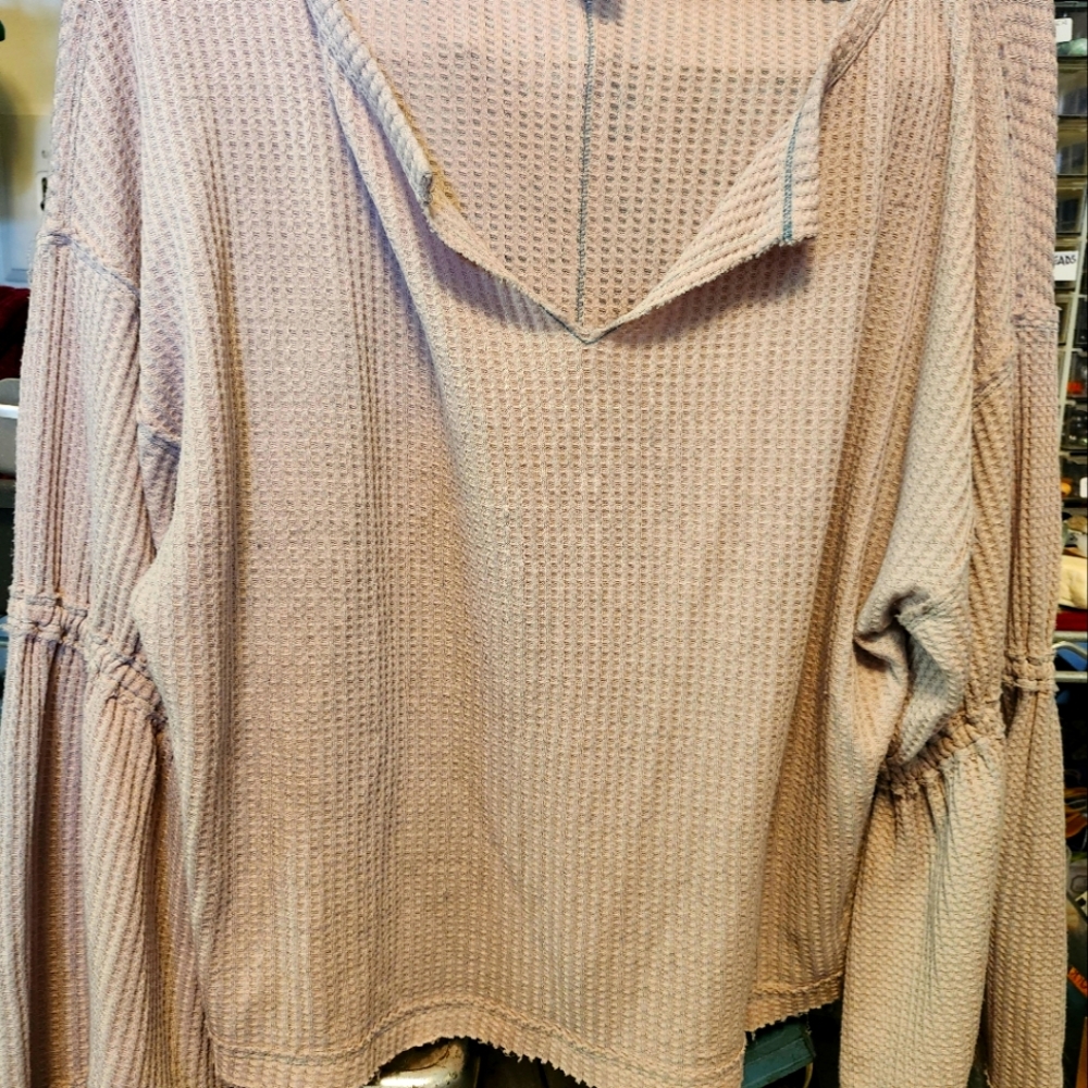 We The Free Light Purplr Waffle Knit Sweater